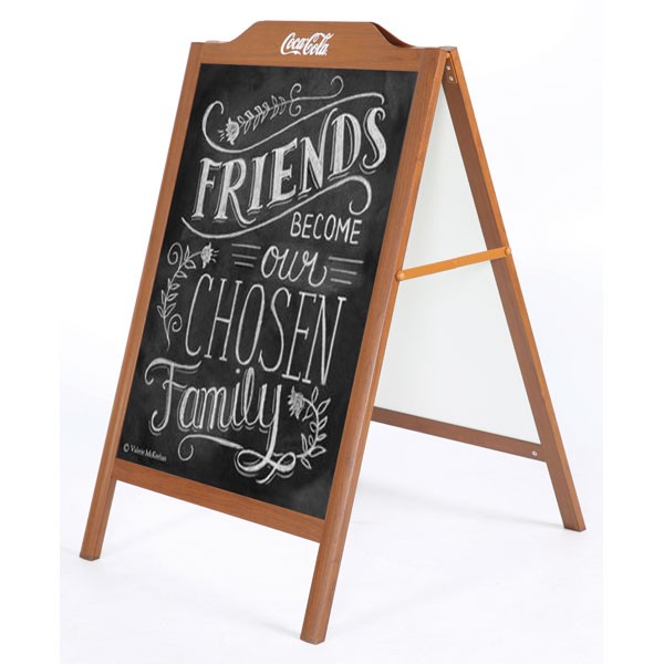 Wood Look A-board With decorative header