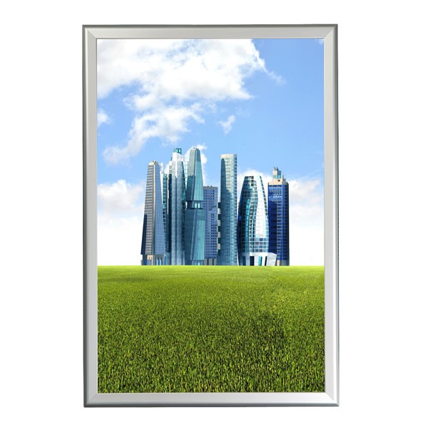 Snap Frame 24" X 36" Poster Size, 1.25" Silver Color Profile, Mitered Corner 