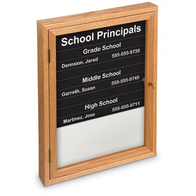 18 x 24" Single Door Standard Enclosed Magnetic Directory Board