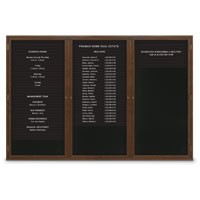 72 x 48" Triple Door Standard Enclosed Magnetic Directory Board