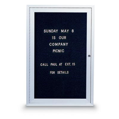 18 x 24" Illuminated Single Door Indoor Enclosed Letterboard