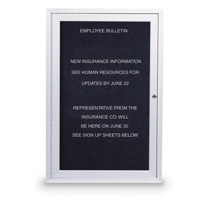 18 x 24" Illuminated Single Door Outdoor Enclosed Letterboard