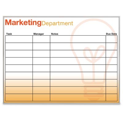 36 x 48" Digitally Printed/Sublimated Dry Erase Boards