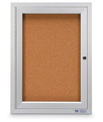 18 x 24" Single Door Illuminated Outdoor Enclosed Corkboards