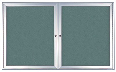 48 x 36" Radius Frame Enclosed Easy Tack Boards