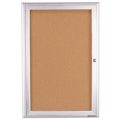 18 x 24" Single Door Radius Frame- Outdoor Enclosed Corkboard