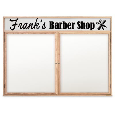 48 x 36" Wood Enclosed Dry/Wet Erase Boards with Header
