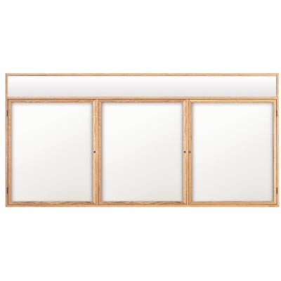 72 x 36" Wood Enclosed Dry/Wet Erase Boards with Header