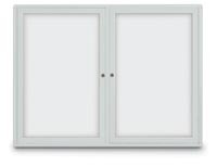 60 x 36" Double Door Standard Radius Indoor Standard Radius Enclosed Dry/Wet Erase Board