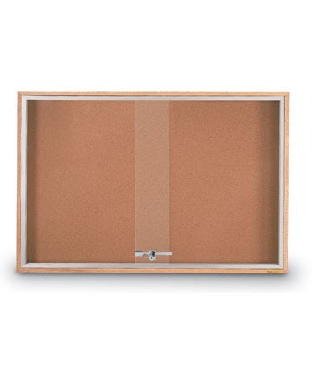 36 x 24" Standard Wood Sliding Door Corkboards