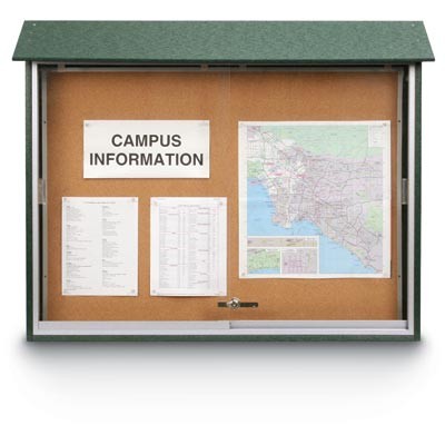 45 x 30" Sliding Door Cork Message Centers