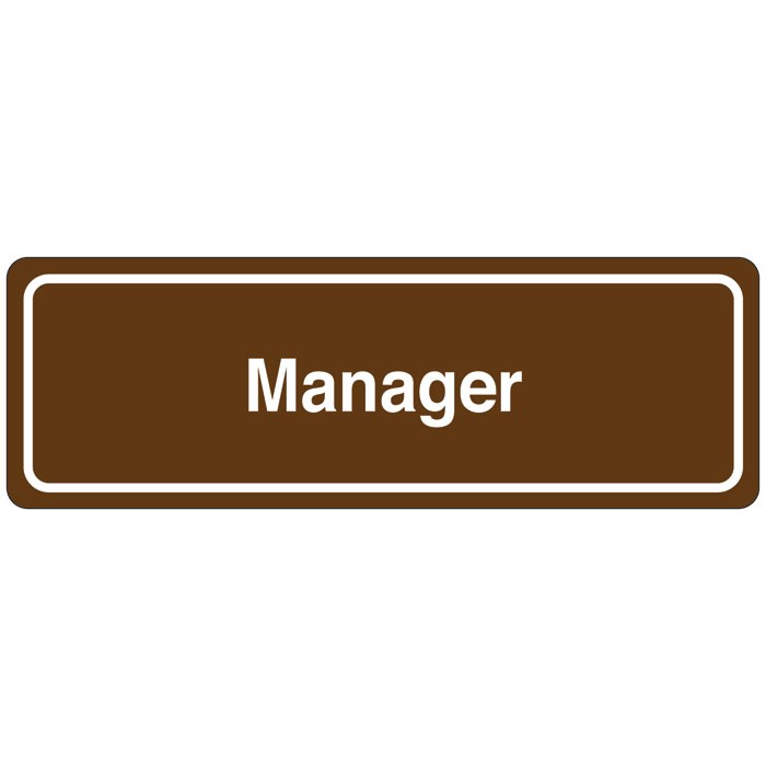 Manager Directional Sign