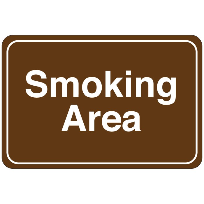 Smoking Area Facility Sign