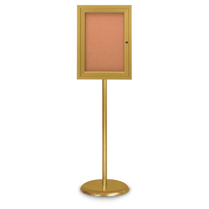 Gold Base/ Gold Frame Pedestal Corkboard