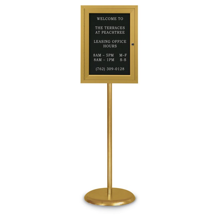 Gold Base/ Gold Frame Pedestal Letterboard
