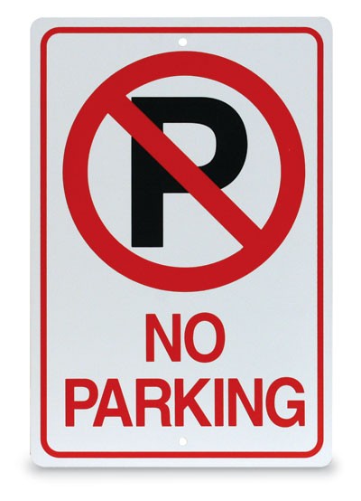 12 x 18" No Parking with Symbol Parking Lot Sign