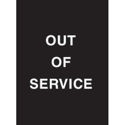 7 x 11" Out of Service Acrylic Sign