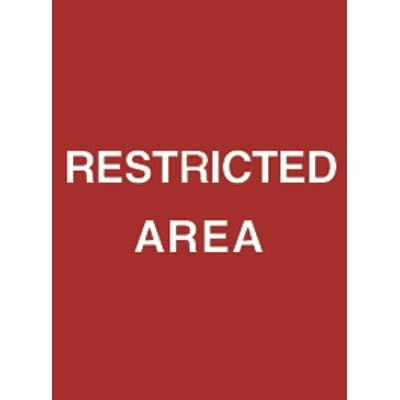 7 x 11" Restricted Area Acrylic Sign