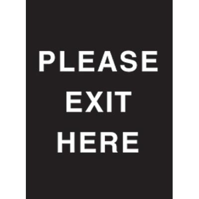 9 x 12" Please Exit Here Acrylic Sign