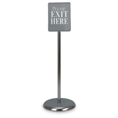 8 1/2 x 11" Chrome Sign/Poster Pedestal Holder