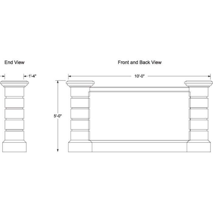 120 x 60" Single Sided Architecture Signage