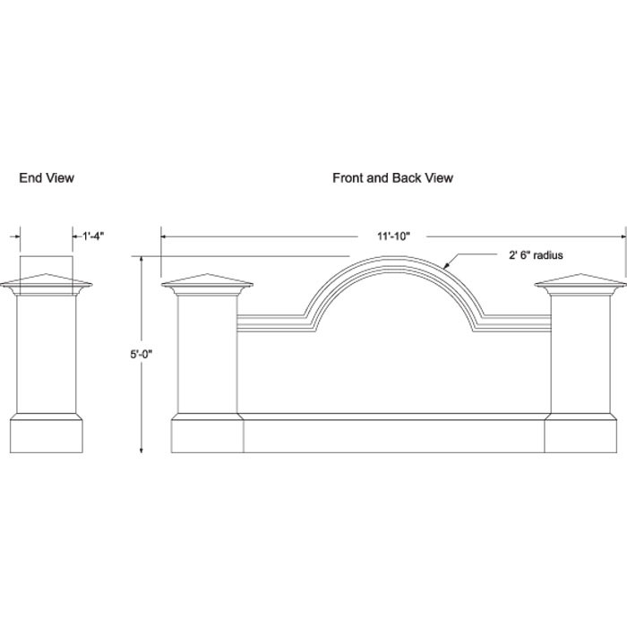 132 x 60" Single Sided Architecture Signage