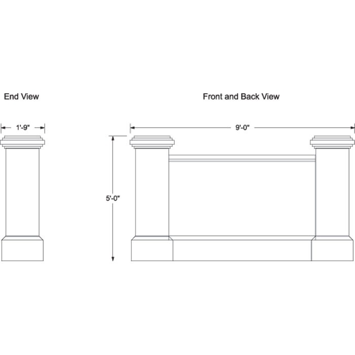 108 x 60" Single Sided Architecture Signage