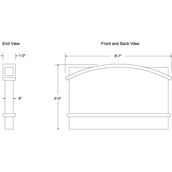 103 x 63" Double Sided Architecture Signage