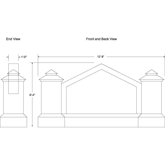 152 x 76" Double Sided Architecture Signage