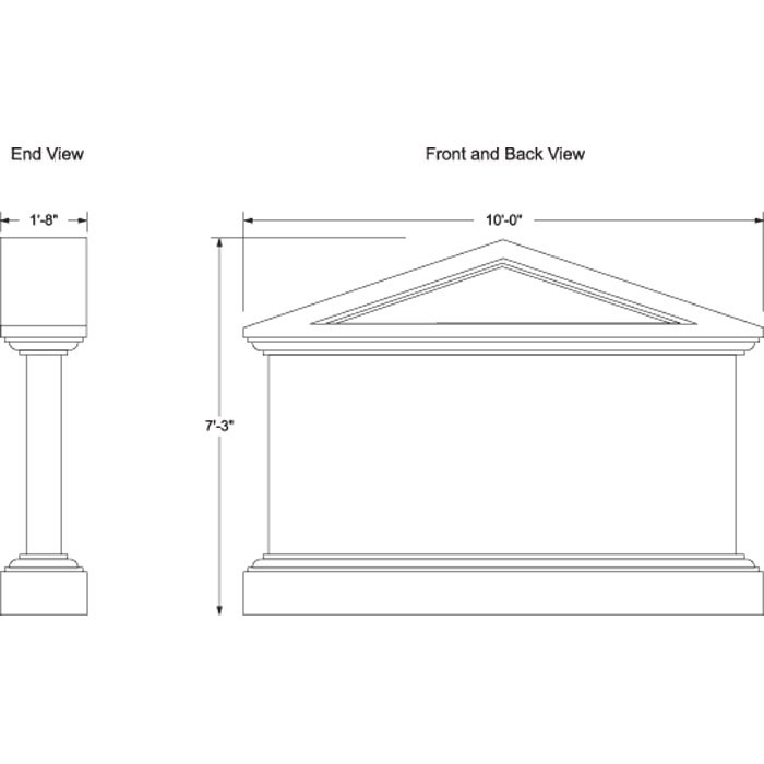 120 x 87" Single Sided Architecture Signage