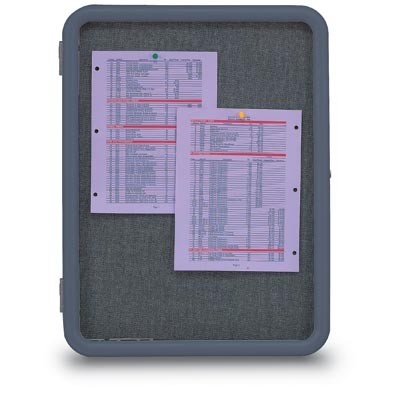 18 x 24" "Image" Enclosed Corkboards- Grey Fabricboard