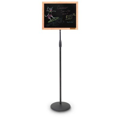 18 x 14" Black Dry Erase Wood Frame Pedestal Board