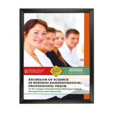 Snap Frame 22'' X 28''  Poster Size 1.25" Black Color Profile, Safe Round Corner