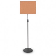 18 x 14" Aluminum Adjustable Pedestal Corkboard