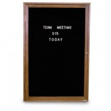 18 x 24" Single Door Standard Indoor Wood Enclosed Letterboard