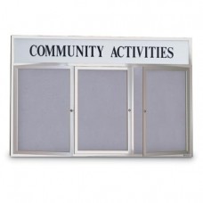 72 x 48" Indoor Enclosed Easy Tack Board w/ Header