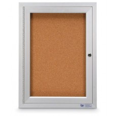 18 x 24" Single Door Illuminated Outdoor Enclosed Corkboards