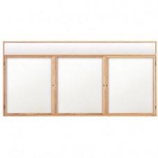 72 x 36" Wood Enclosed Dry/Wet Erase Boards with Header