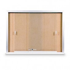 36 x 24" Sliding Glass Door Corkboards with Traditional Frame