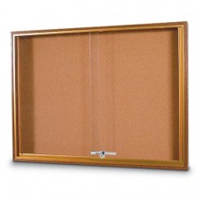 60 x 36" Standard Wood Sliding Door Corkboards