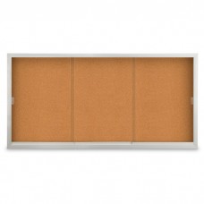 96 x 36" Sliding Glass Door Corkboards with Traditional Frame