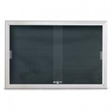 96 x 48" Radius Sliding Glass Door Enclosed Letterboard