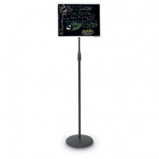 20 x 15" Black Dry Erase Aluminum Frame Pedestal Board