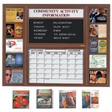 36 x 21" x 1/8" White Dry Erase Calendar Panel