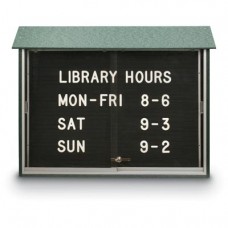 52 x 40" Sliding Door Letterboard Message Centers