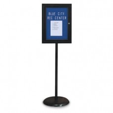 Black Base/ Black Frame Pedestal Easy Tack Board