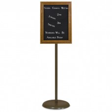 Bronze Base/ Wood Frame Pedestal Letterboard