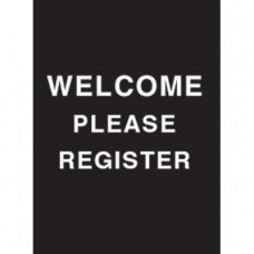 7 x 11" Welcome Please Register Acrylic Sign