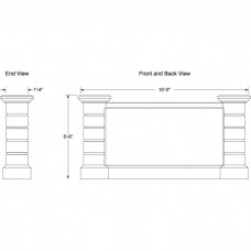 120 x 60" Double Sided Architecture Signage