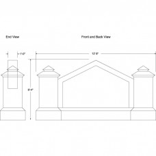 152 x 76" Single Sided Architecture Signage